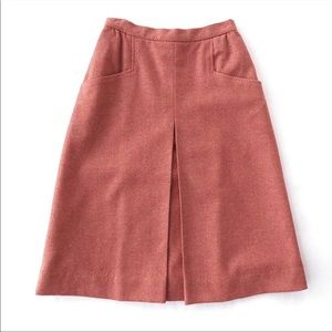 Vintage 100% Wool A-Line Skirt